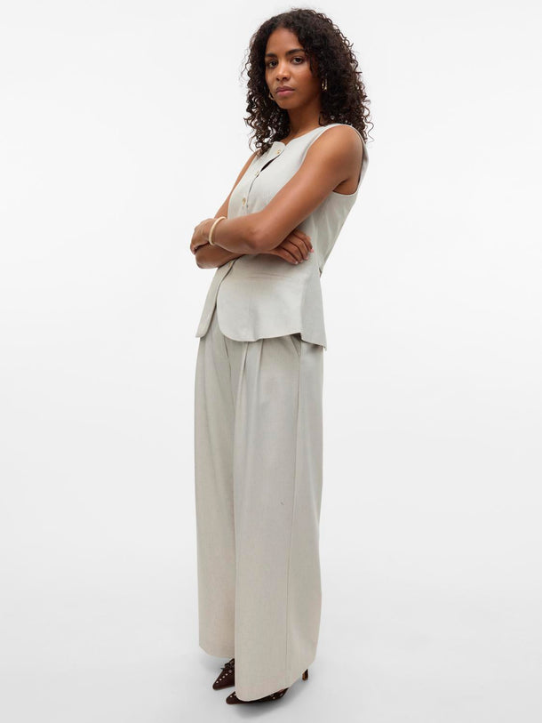 Product PANTALÓN SASTRERO LINO MIKELA-Birch Detail:MELANGE AS SAMPLE - Image 5