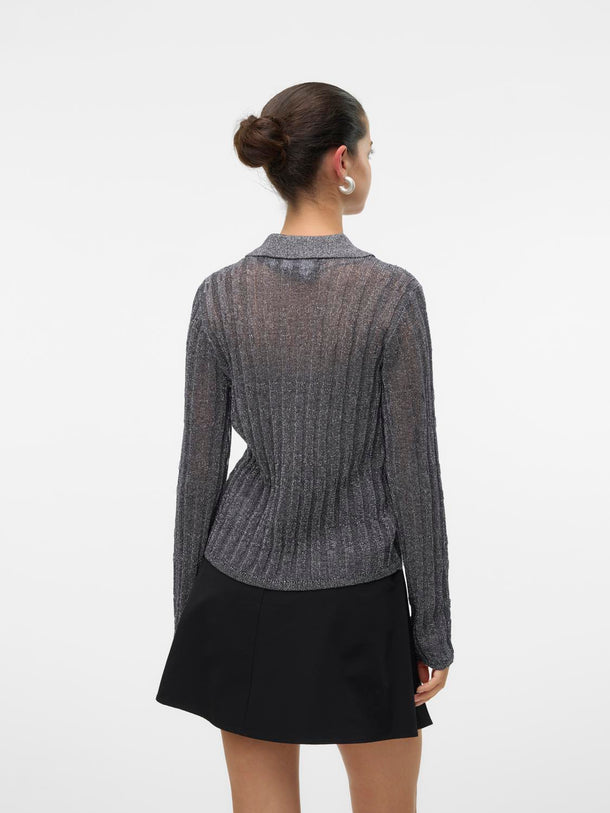 Product CARDIGAN MILES  - Asphalt Detail:W. SILVER LUREX - Image 3