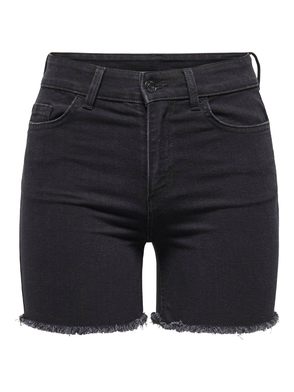SHORT DENIM SKINNY EFECTO DESGASTADO JOSIE - Washed Black