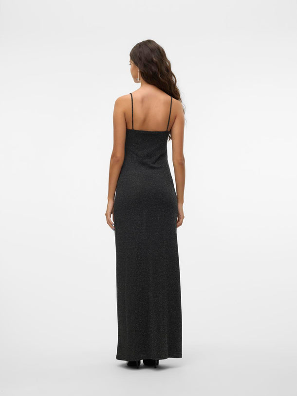 Product VESTIDO KANVA - Black Detail:SILVER LUREX - Image 3