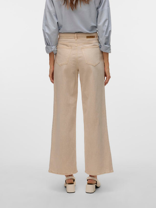 Product JEAN WIDE TIRO MEDIO LIE - Ecru - Image 5