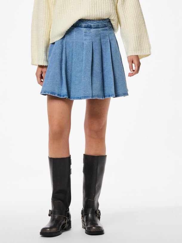 Product FALDA DENIM TIRO ALTO ILJE-Light Blue Denim - Image 3