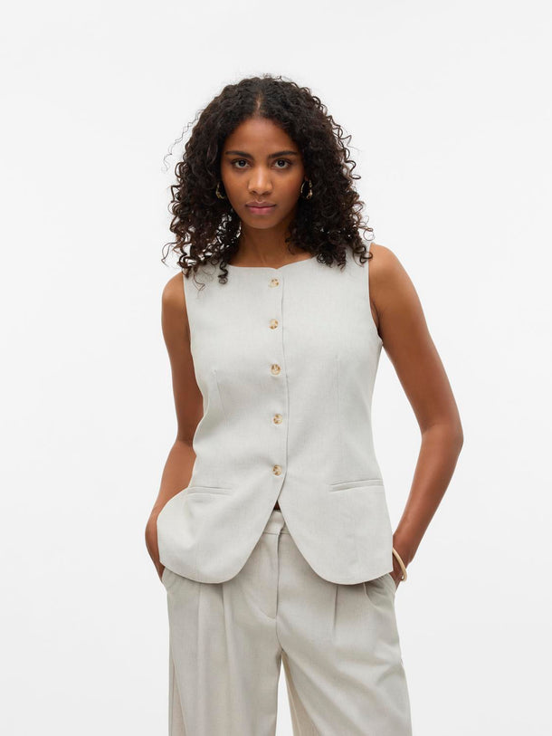 Product CHALECO SASTRERO LINO MIKELA-Birch Detail:MELANGE AS SAMPLE - Image 3