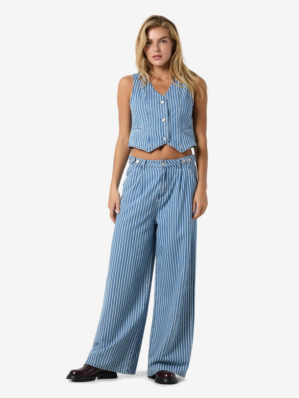 Product PANTALÓN SASTRERO RAYA DIPLOMÁTICA HERA - Medium Blue Denim - Image 7