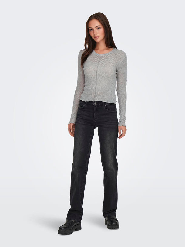 Product TOP DIMA - Light Grey Melange Detail:Stitch (lgm) - Image 2