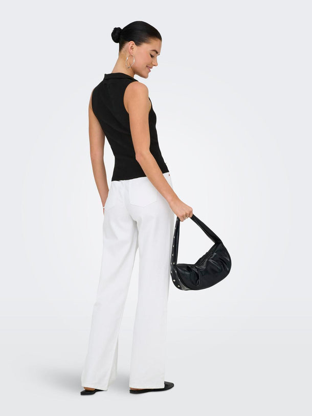 Product TOP TEJIDO CON CUELLO CAMISERO NANNA-Black - Image 5