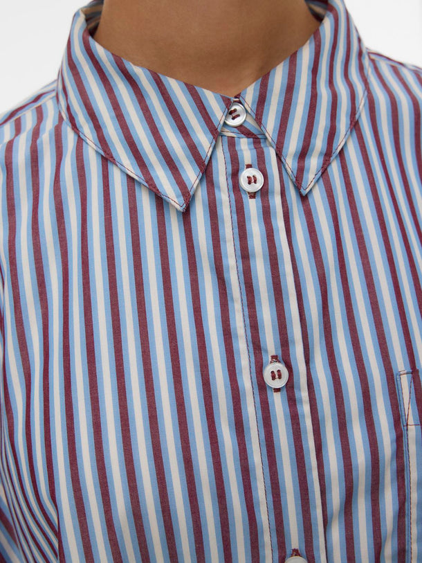 Product CAMISA PARINA - Allure Stripes:ZINFANDEL/BIRCH - Image 4
