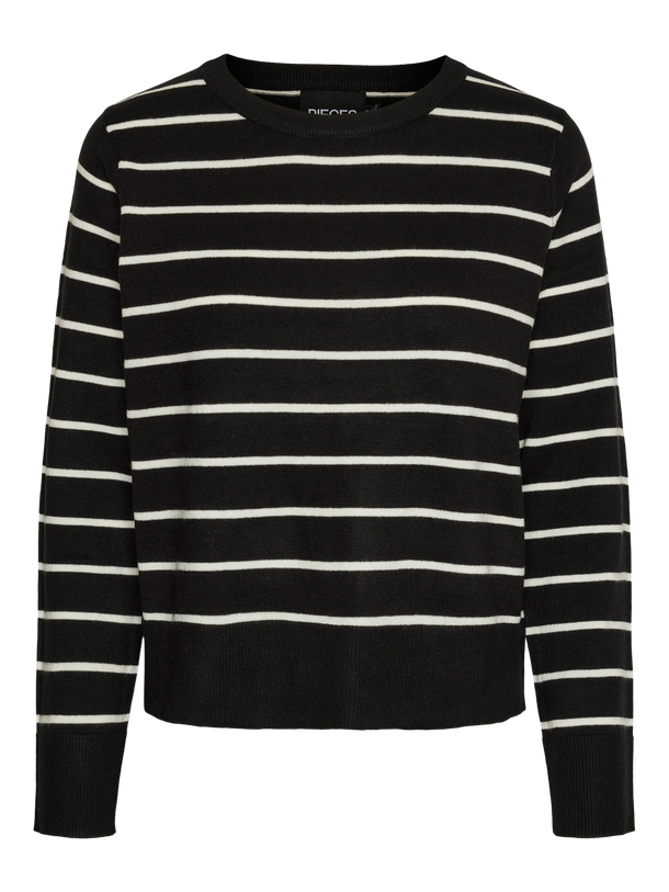 Product SWEATER JOY - Black Stripes:CLOUD DANCER - Image 1