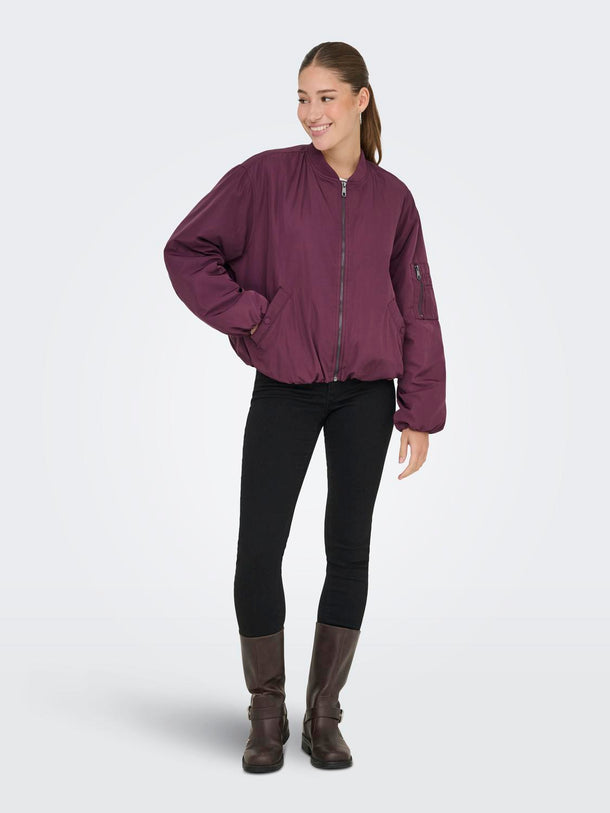 Product CHAQUETA BOMBER OVERSIZE ADE-Mauve Wine - Image 2