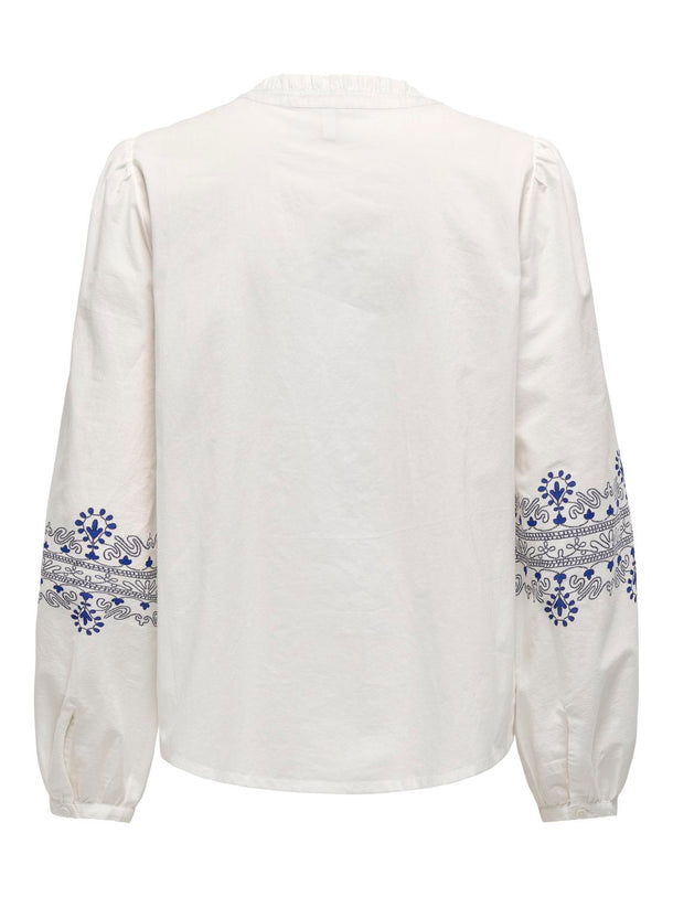 Product BLUSA BORDADA ELINE-Cloud Dancer AOP:EVEN - Image 5