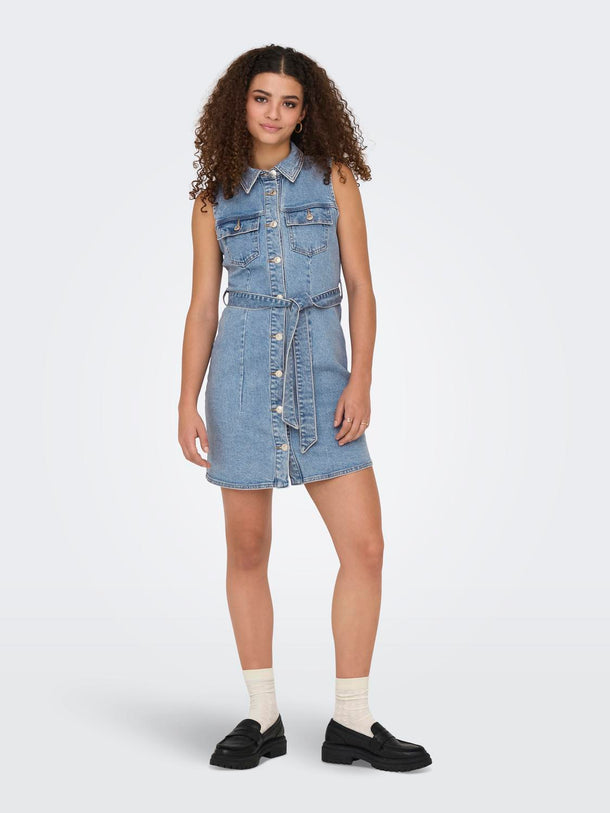 Product VESTIDO DENIM CAMISERO EMILY-Light Blue Denim - Image 1