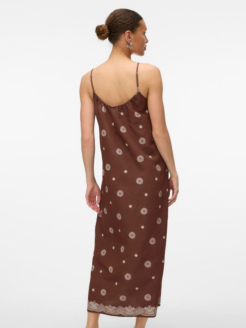 VESTIDO MAXI ESTAMPADO ESSIE-Dachshund AOP:CLOUD DANCER