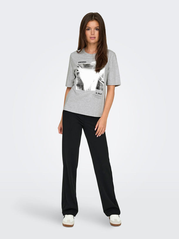Product POLERA FIOLA - Light Grey Melange Print:Eroded - Image 2