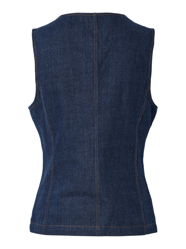 Product CHALECO SASTRERO DENIM ABIA-Dark Blue Denim - Image 2