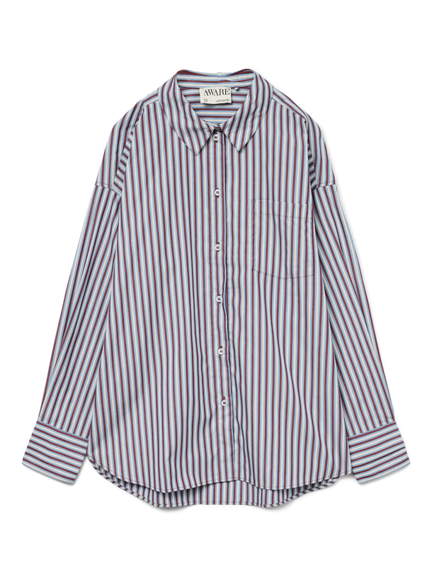 Product CAMISA PARINA - Allure Stripes:ZINFANDEL/BIRCH - Image 3