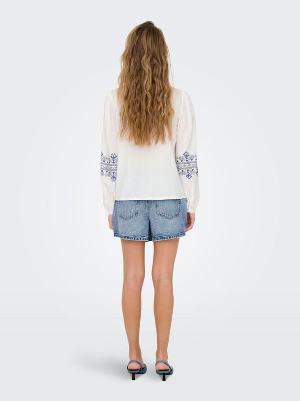 Product BLUSA BORDADA ELINE-Cloud Dancer AOP:EVEN - Image 3