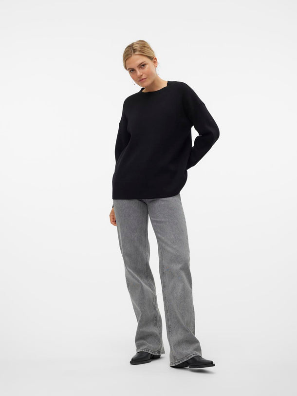 Product SWEATER NANCY - Black Detail:SOLID - Image 3