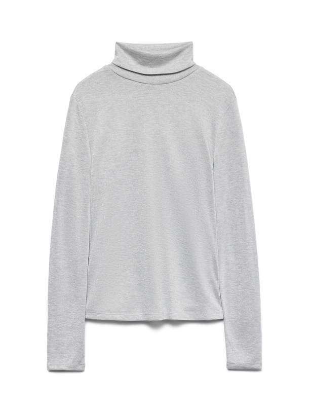 Product TOP SARAH  - Light Grey Melange Detail:SILVER LUREX - Image 4