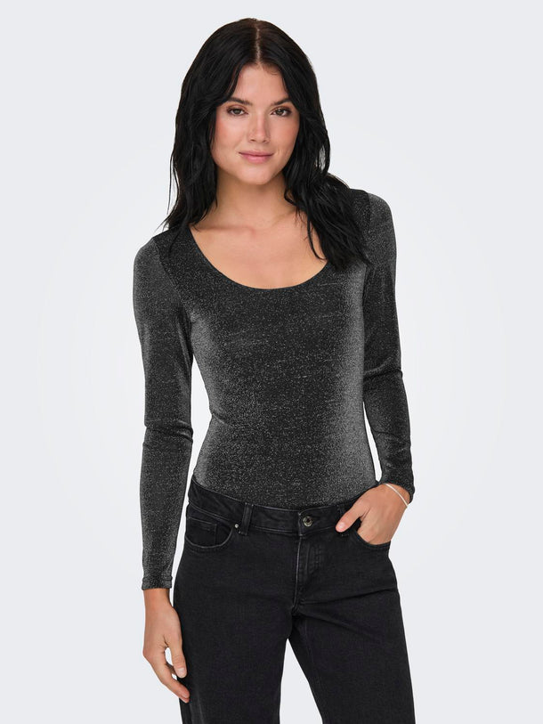 Product BODY AMERA - Black Detail:SILVER GLITTER - Image 6