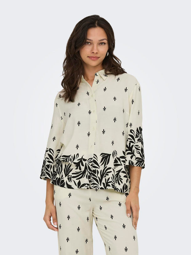 Product CAMISA MAGGIE - Sandshell AOP:BLACK ETHNIC - Image 1