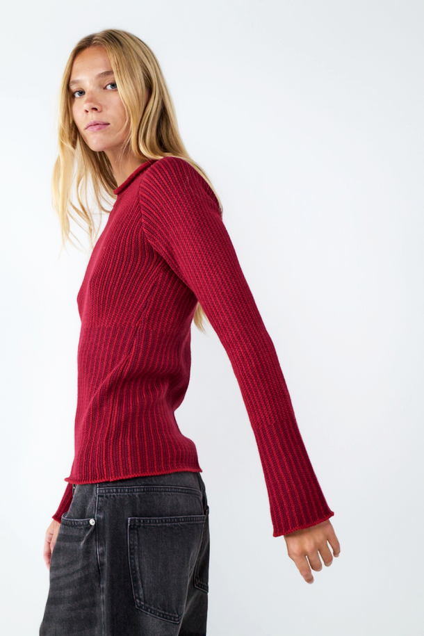 Product SWEATER TEJIDO ACANALADO BMK-Clear Red - Image 5