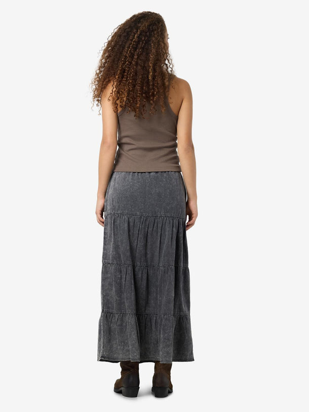 Product FALDA MAXI DENIM ACID WASH OREGON-Black Detail:WASHED - Image 2