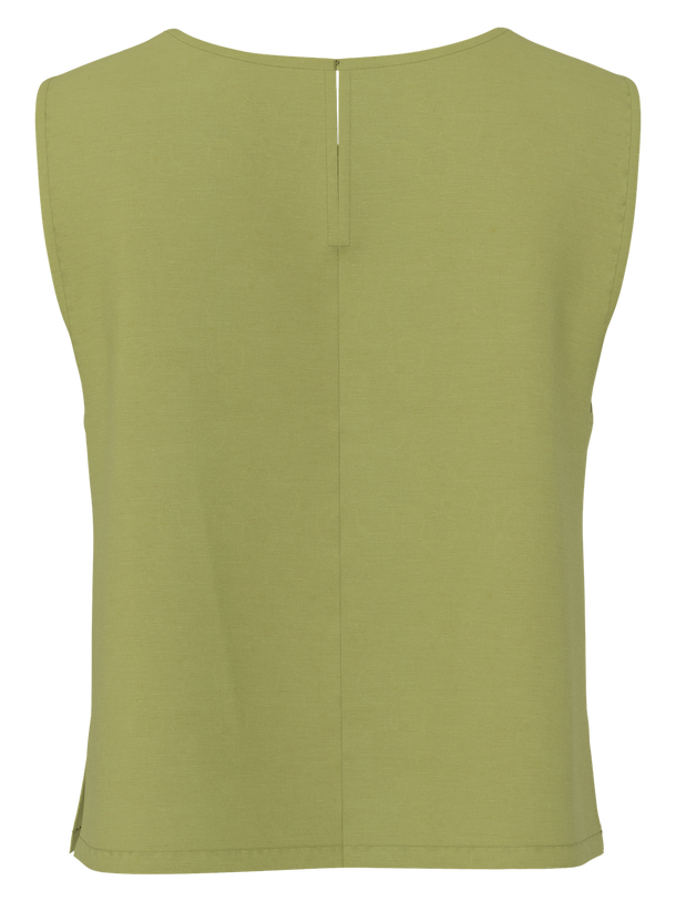 Product TOP LINO BUNNA-Green Olive Detail:Contrast stitching - Image 2