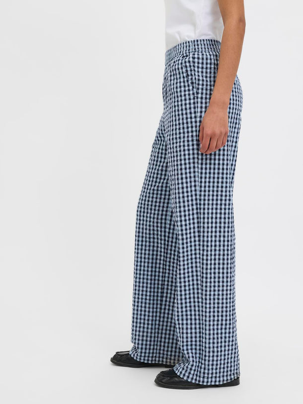 Product PANTALÓN TIRO ALTO CON CINTURA ELÁSTICA PETRA-Skyway Checks:Pea Coat - Image 5