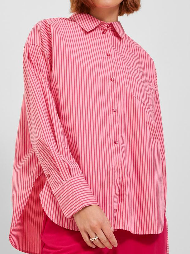 Product CAMISA RELAXED POPELÍN JAMIE-Cerise Stripes:STRIPE - Image 3