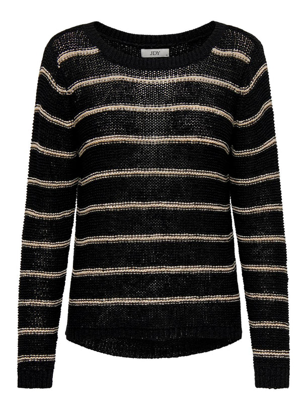 Product SWEATER TEJIDO RAYAS MORE-Black Stripes:TAPIOCA STRIPES - Image 1