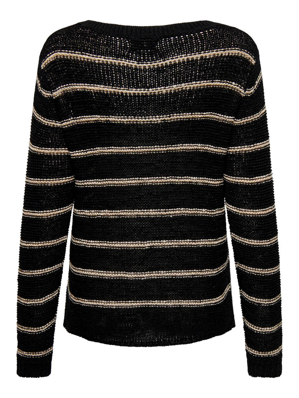 Product SWEATER TEJIDO RAYAS MORE-Black Stripes:TAPIOCA STRIPES - Image 2