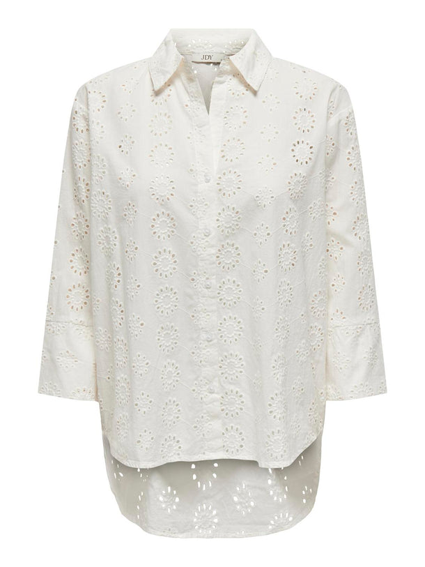 Product CAMISA TALLIE - Cloud Dancer Detail:2024 BRODERIE ANGLAISE - Image 4