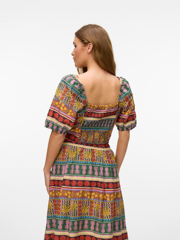 Product BLUSA CORTA CON MANGAS GLOBO TRU-Cloud Dancer AOP:TROPICAL PRINT - Image 3