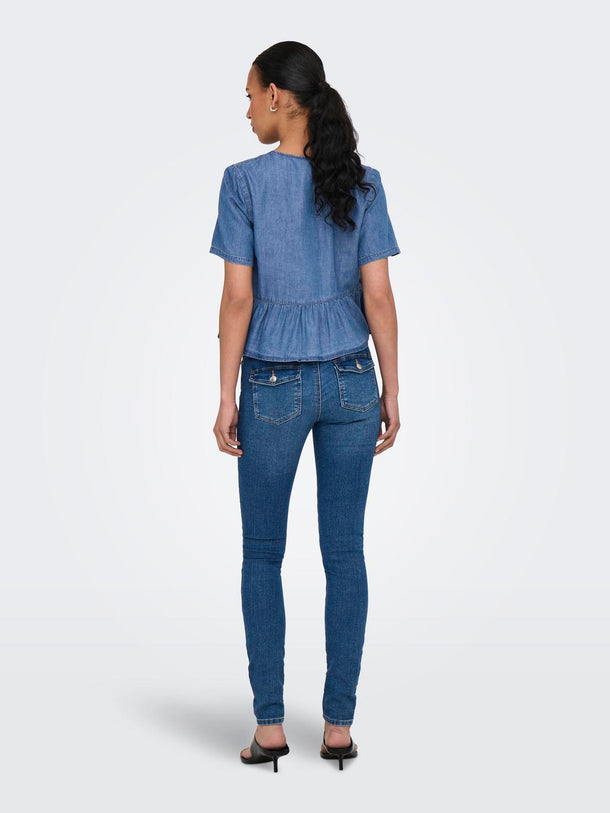 Product CAMISA BEA - Medium Blue Denim - Image 3