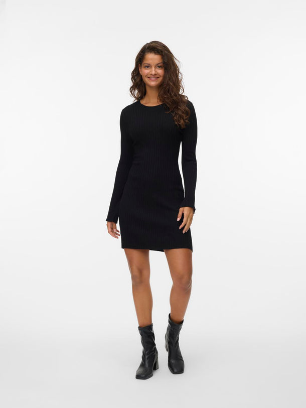 Product VESTIDO MIDI ACANALADO-Black - Image 1