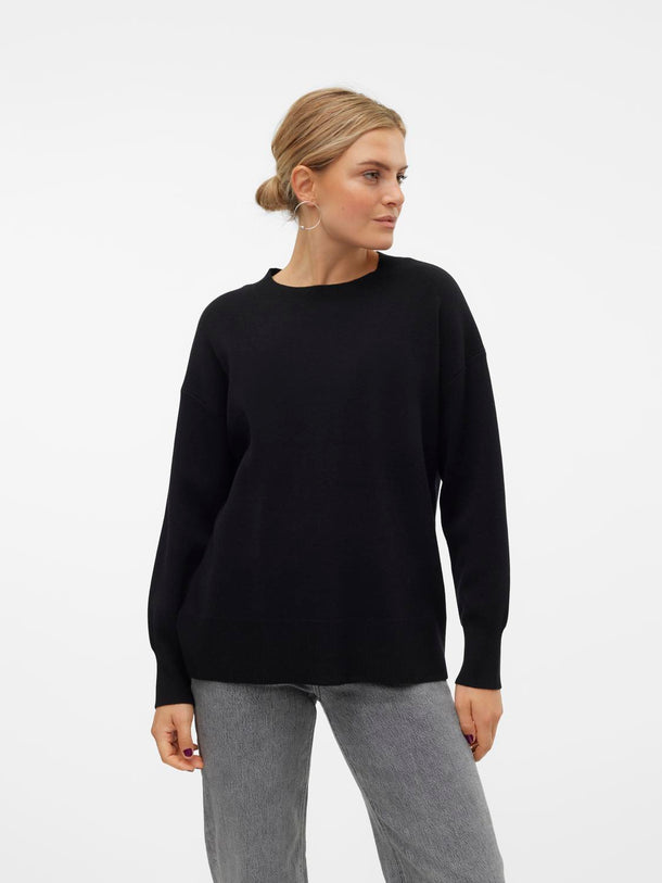 Product SWEATER NANCY - Black Detail:SOLID - Image 2