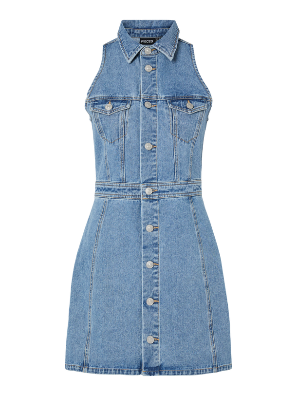 Product VESTIDO DENIM HALTER MINDY-Light Blue Denim - Image 1