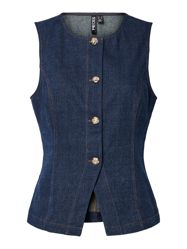 Product CHALECO SASTRERO DENIM ABIA-Dark Blue Denim - Image 1